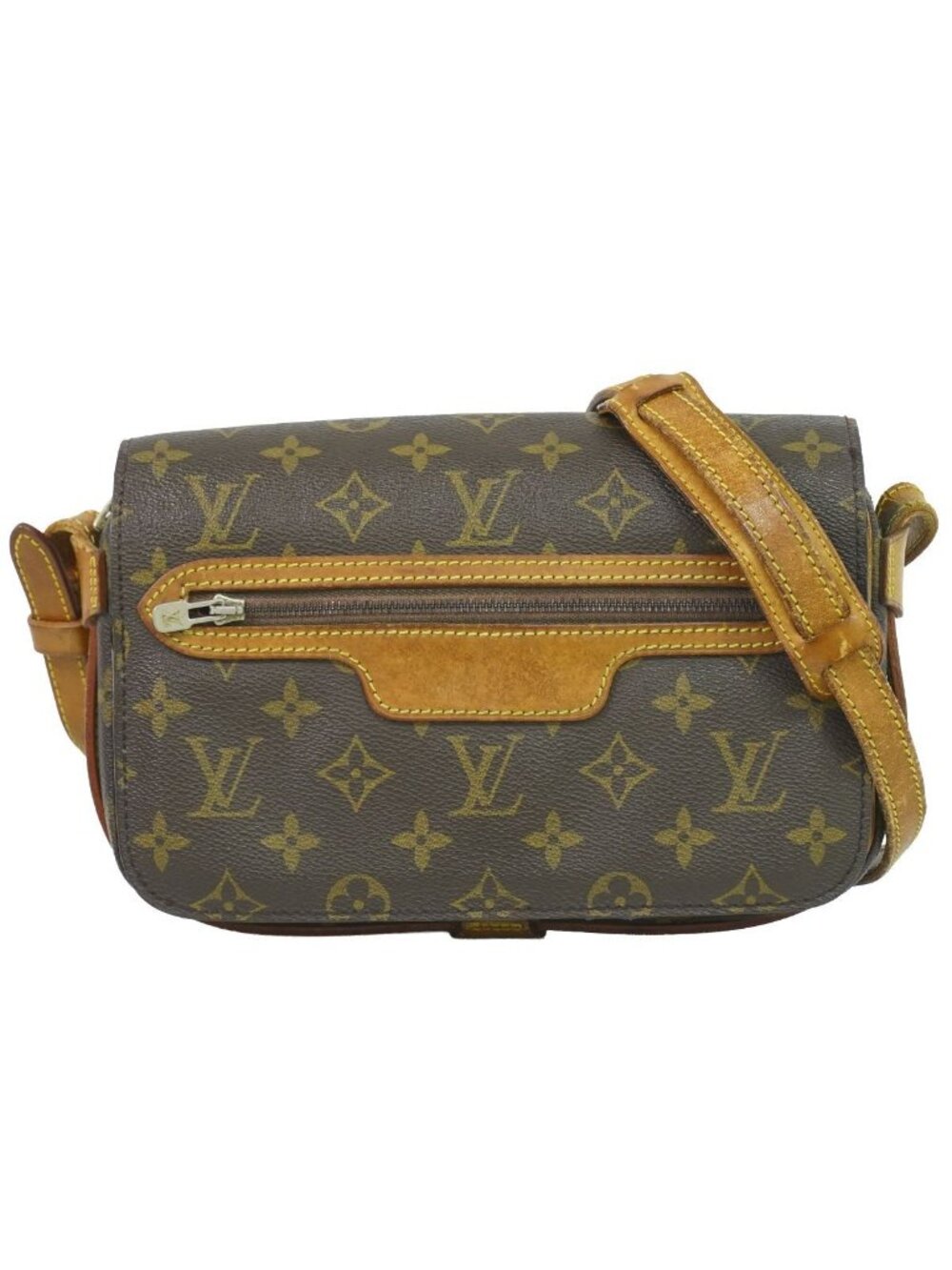 Louis Vuitton LV Saint Germain 24 Monogram Shoulder Bag Pochette Brown